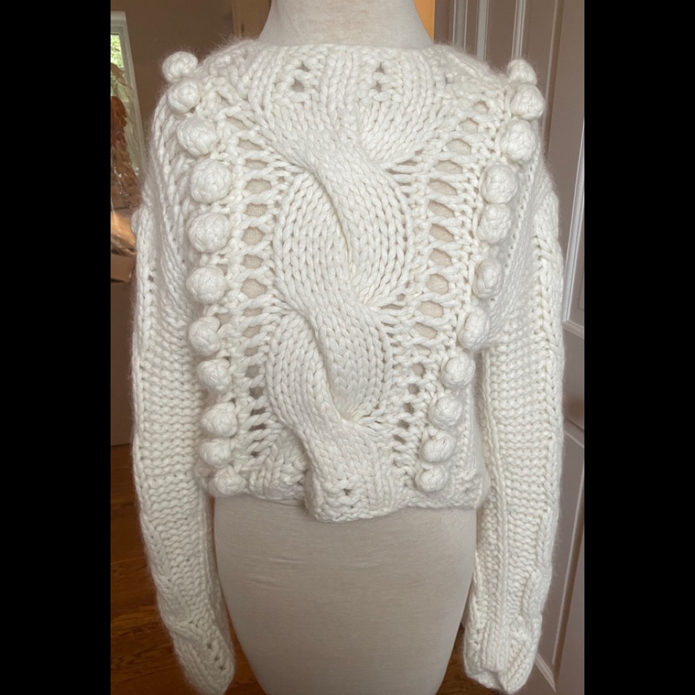 Top shop unique choppped angora wool sweather